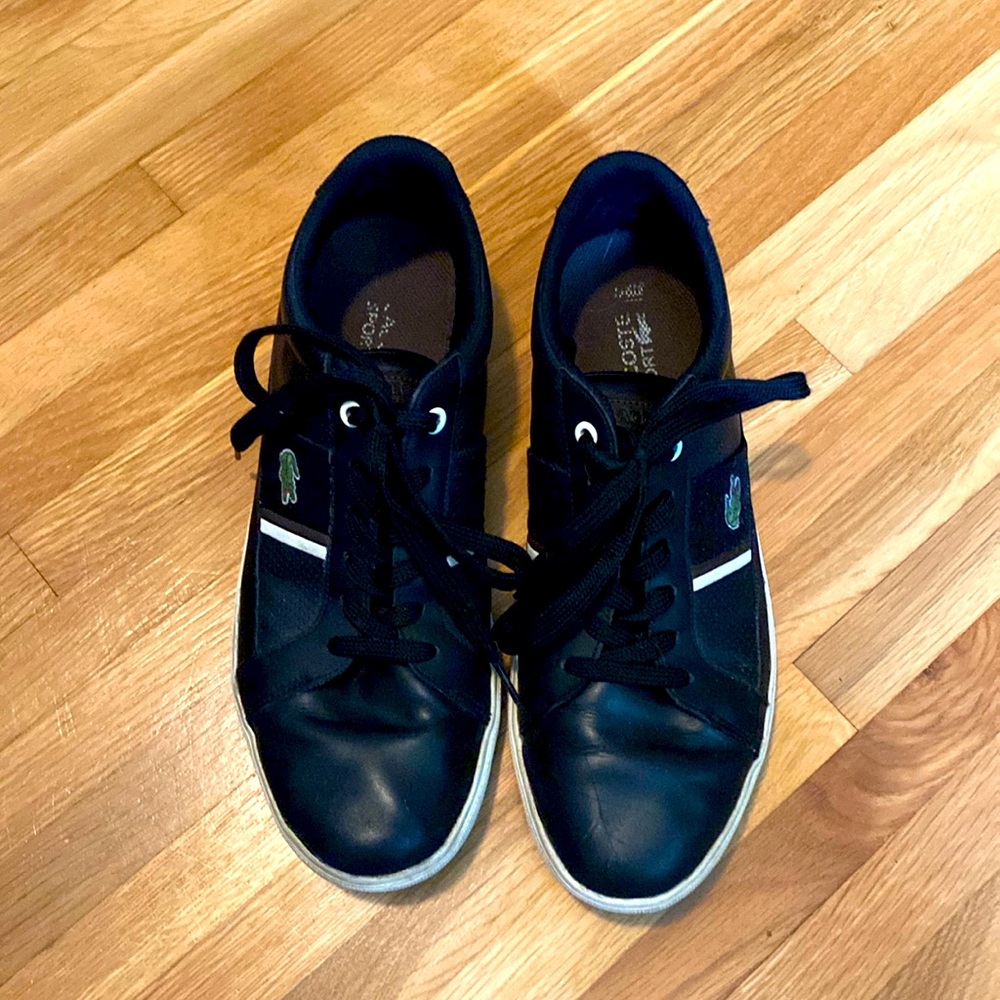 Mens Lacoste black sneakers, size 11